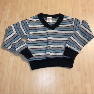 Vintage Boysland Toddler Boy Size 4T Pullover Striped Knit Sweater